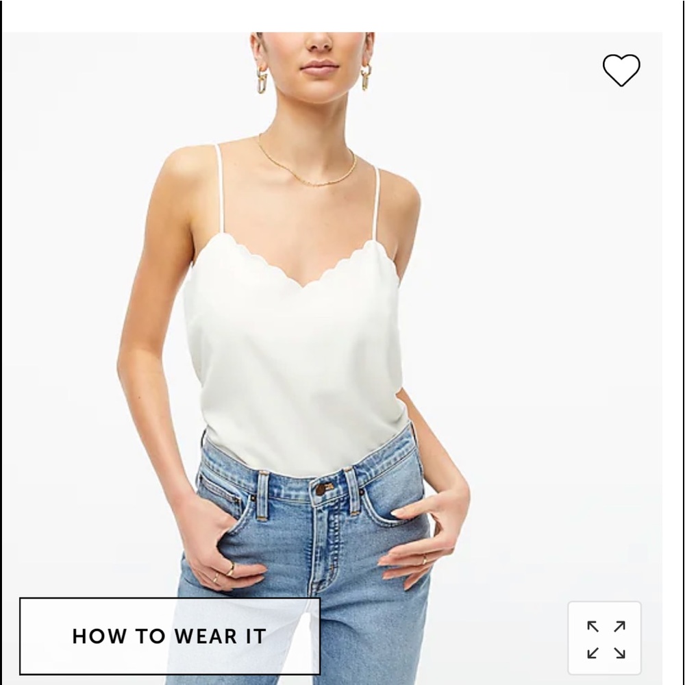 J Crew scallop edge cami
